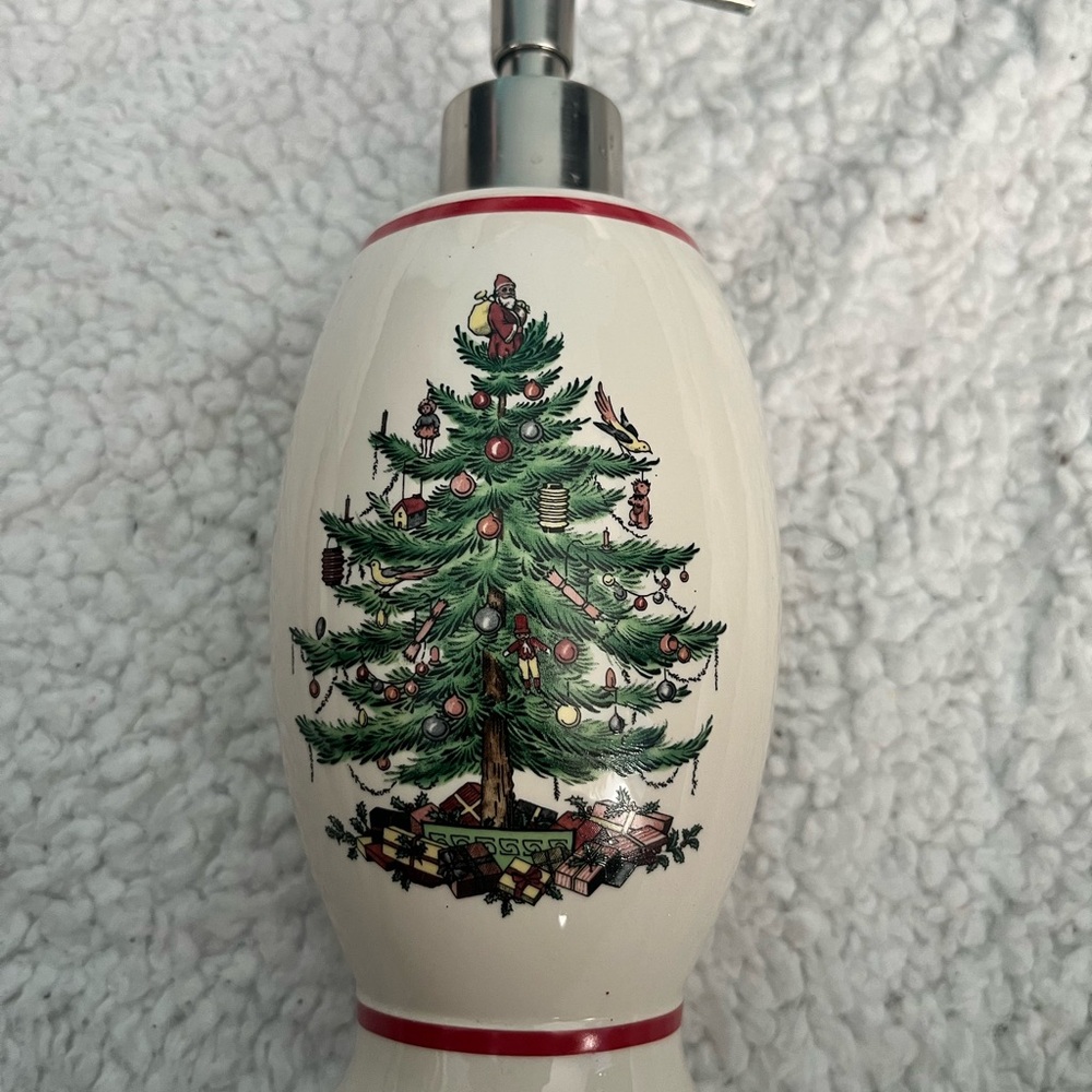 Spode Christmas Tree Soap Dispenser